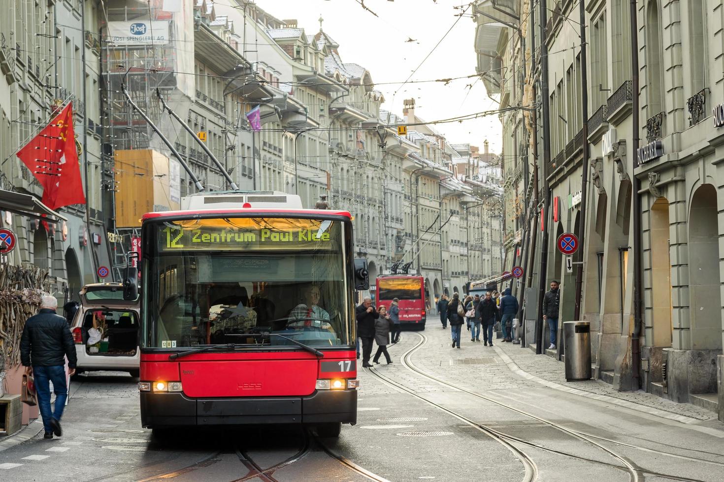 elektrische strassenbahn bern, schweiz foto