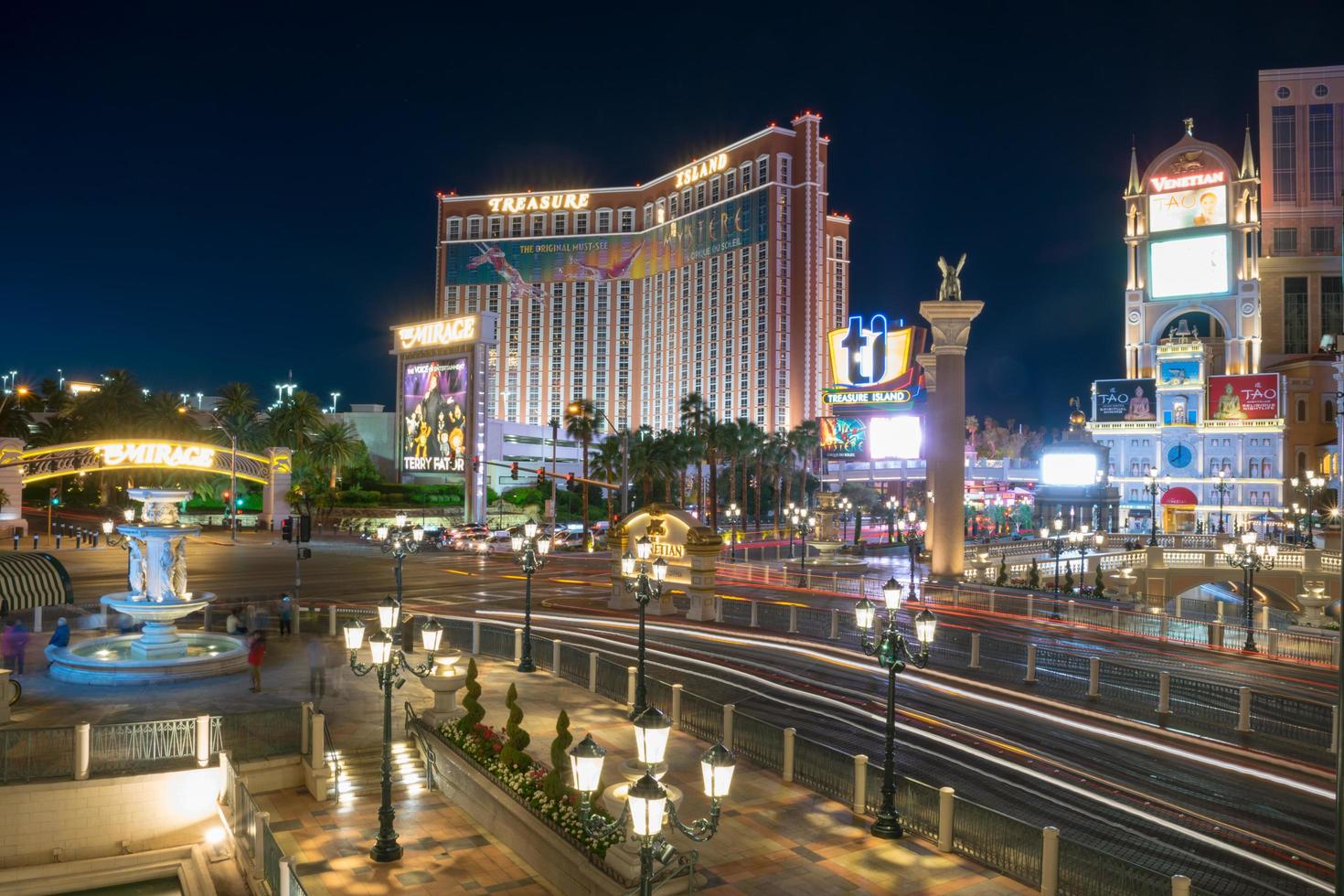 las vegas bei nacht, nevada, us foto