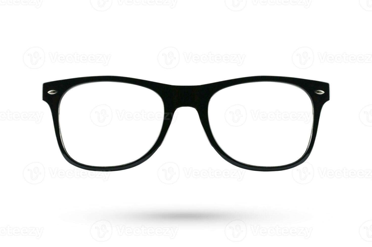 Mode Brille Stil Kunststoffgerahmt isoliert auf Weiß Hintergrund. foto