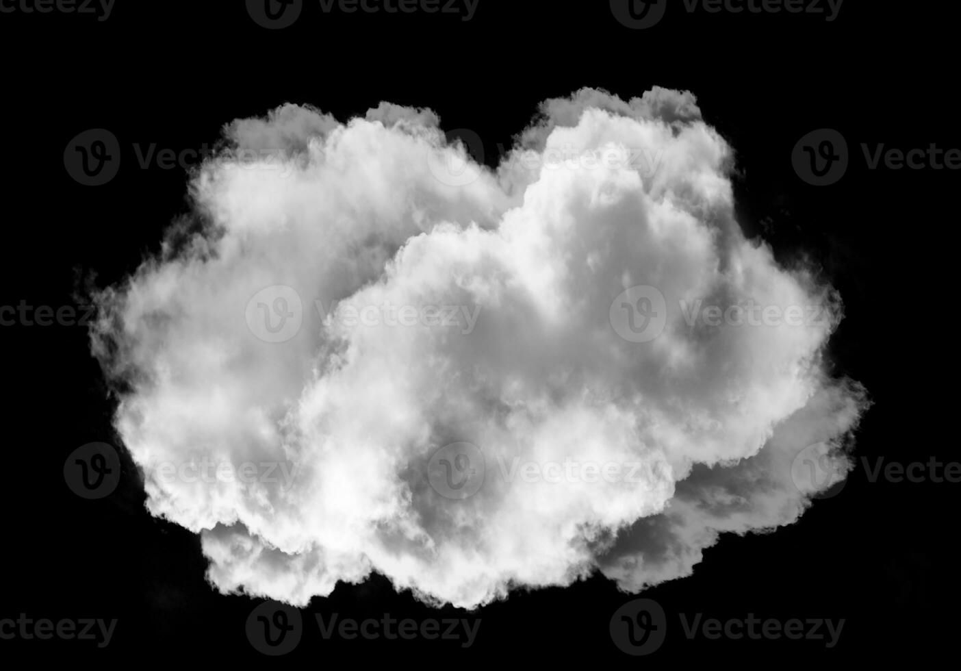 realistisch Wolke gestalten isoliert Über schwarz Hintergrund foto