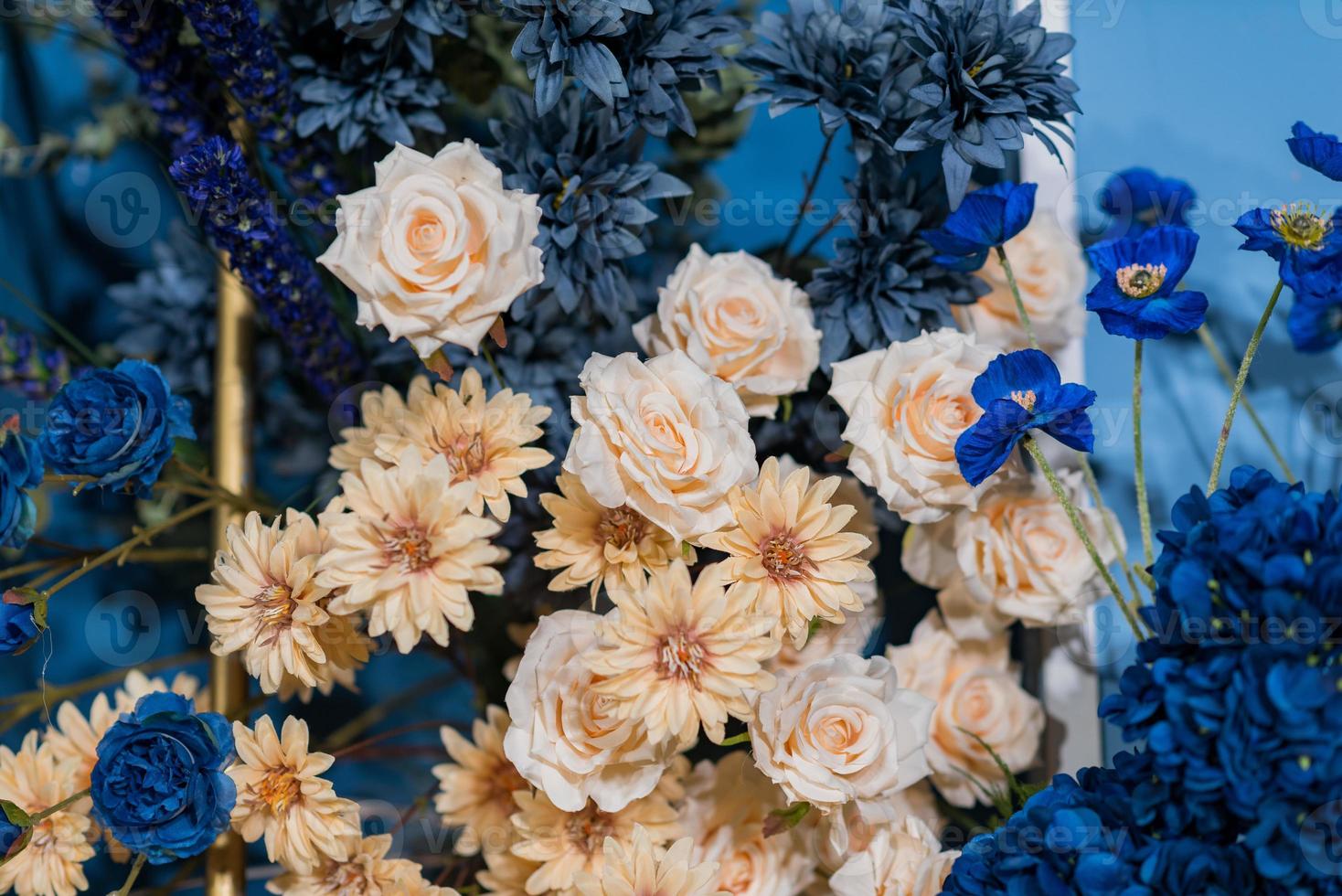 Hochzeitshintergrund, Blumendekoration foto