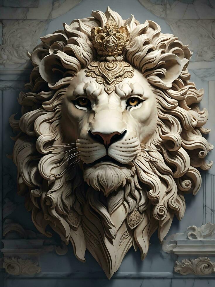 erstaunlicher Löwenkopf foto