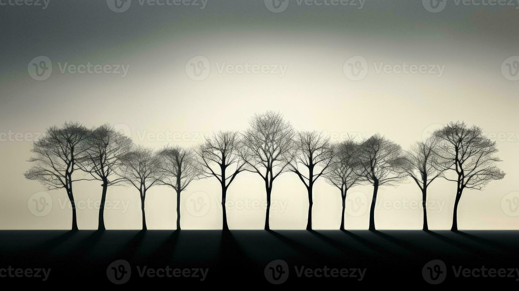 Silhouetten von hoch Bäume foto