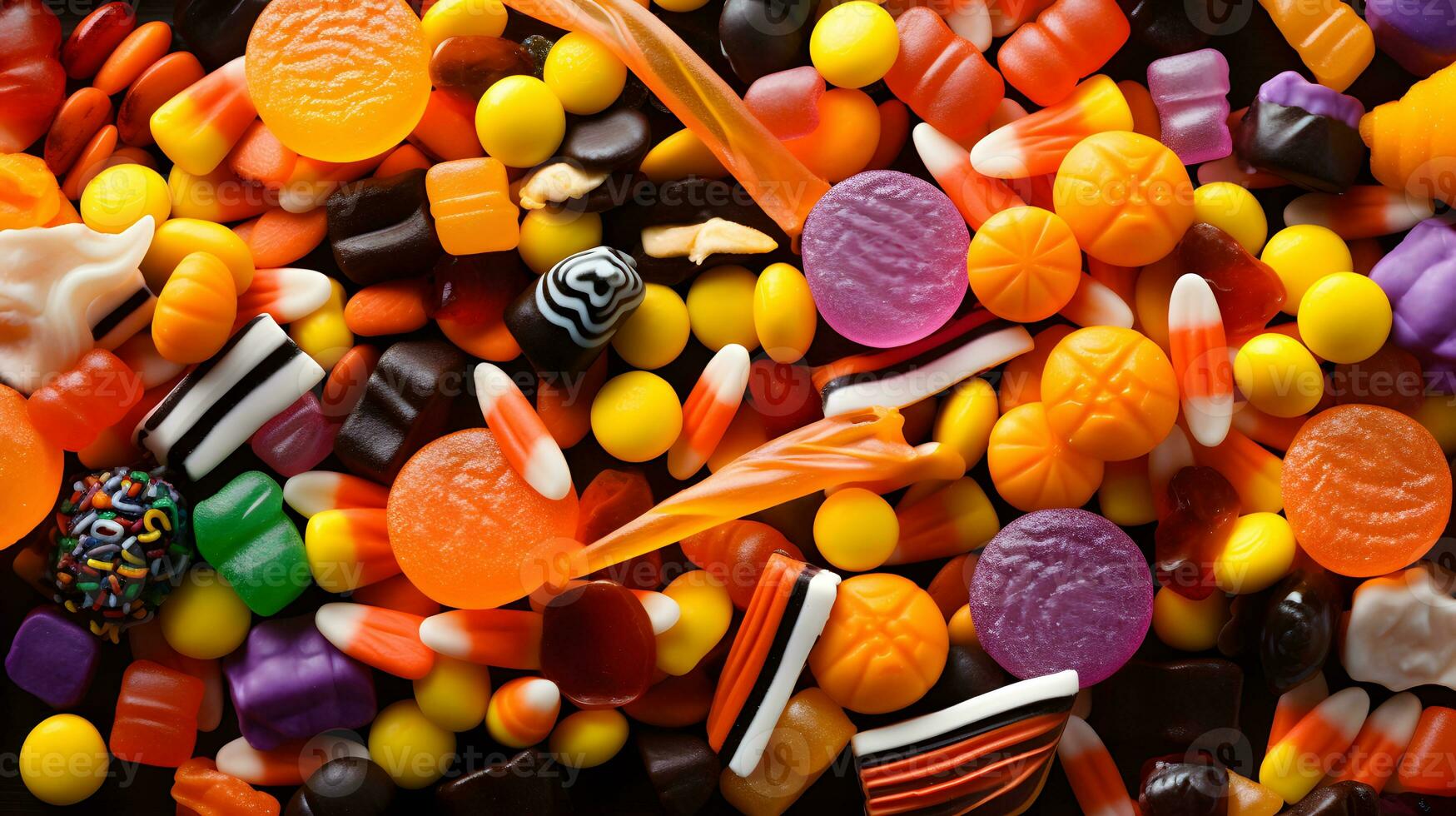 bunt Halloween Süßigkeiten Kürbis Sammlung foto