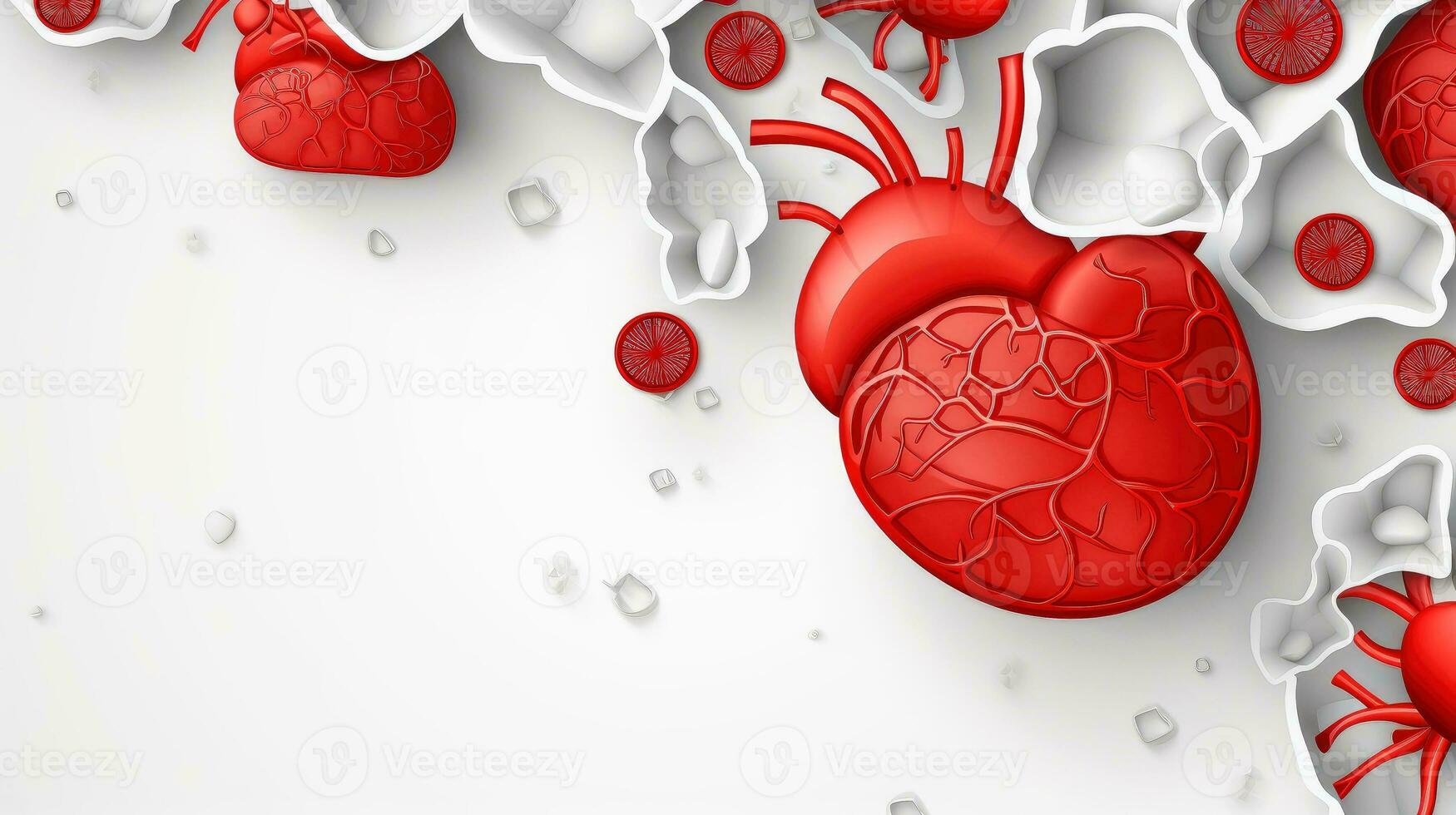 3d Illustration Attrappe, Lehrmodell, Simulation von das Mensch Organ System, Anatomie, nervös, Kreislauf, Verdauungs, Ausscheidung, Harn und Knochen Systeme. medizinisch Bildung Konzept, generativ ai Illustration foto