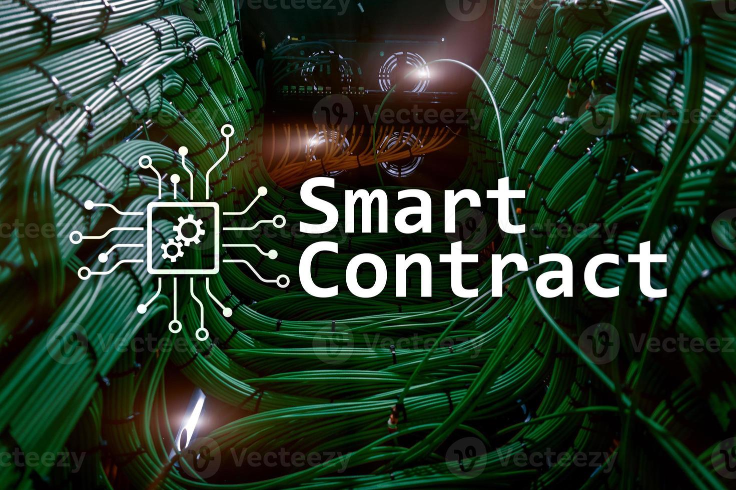 Smart Contract, Blockchain-Technologie im modernen Geschäft. foto