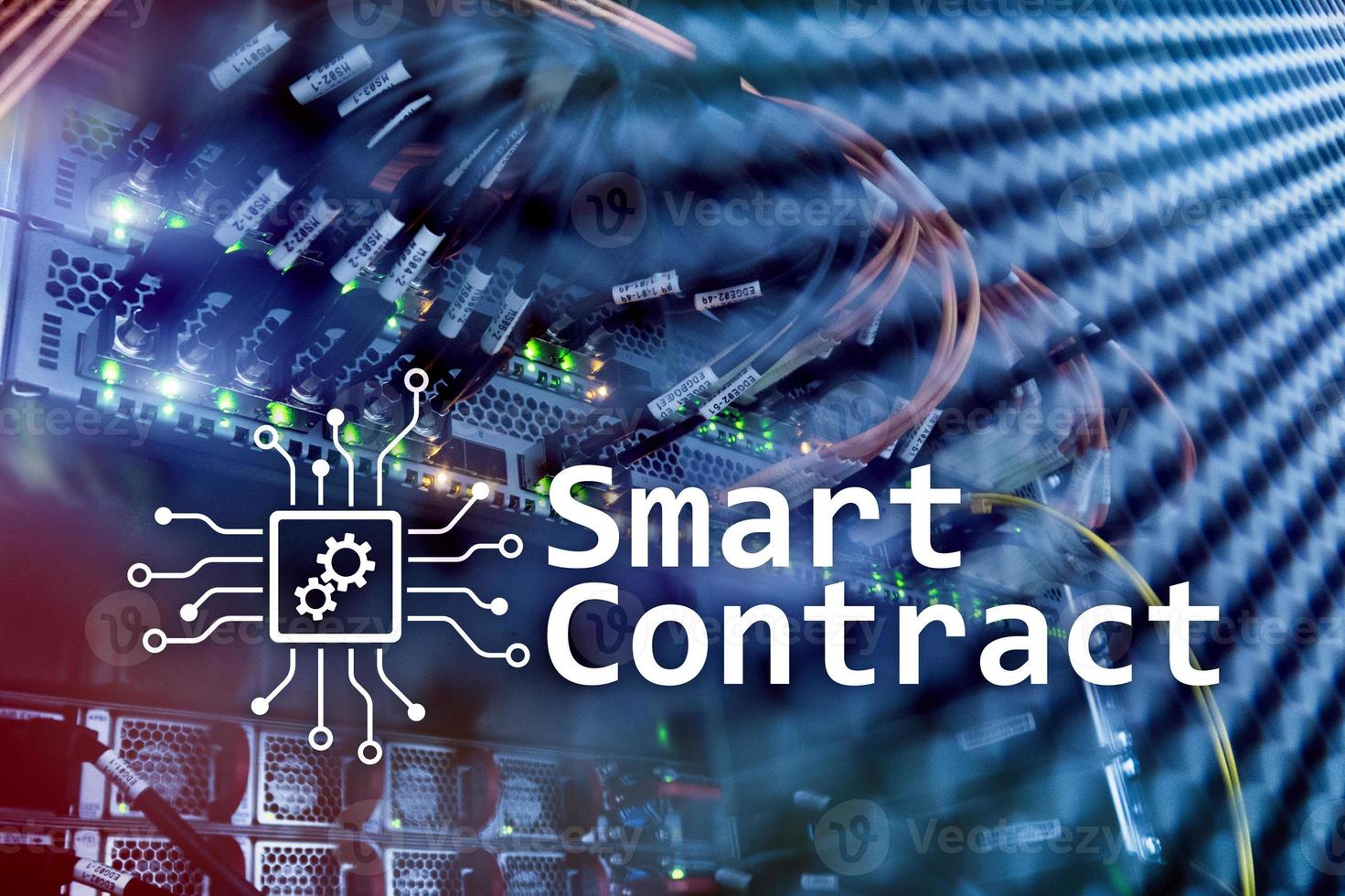 Smart Contract, Blockchain-Technologie im modernen Geschäft. foto