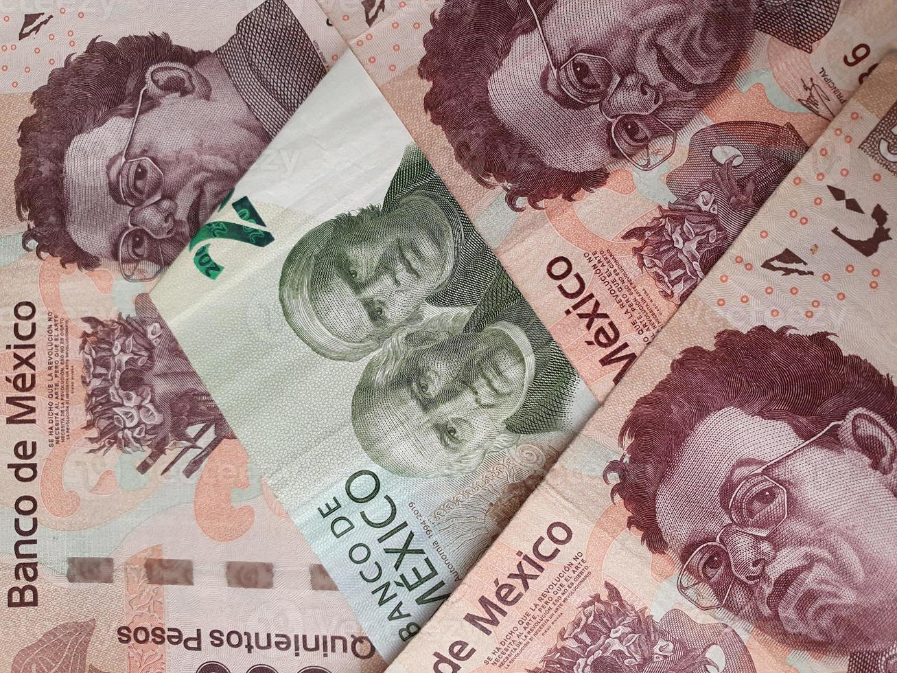 Hintergrund für Wirtschafts- und Finanzthemen mit mexikanischem Geld foto