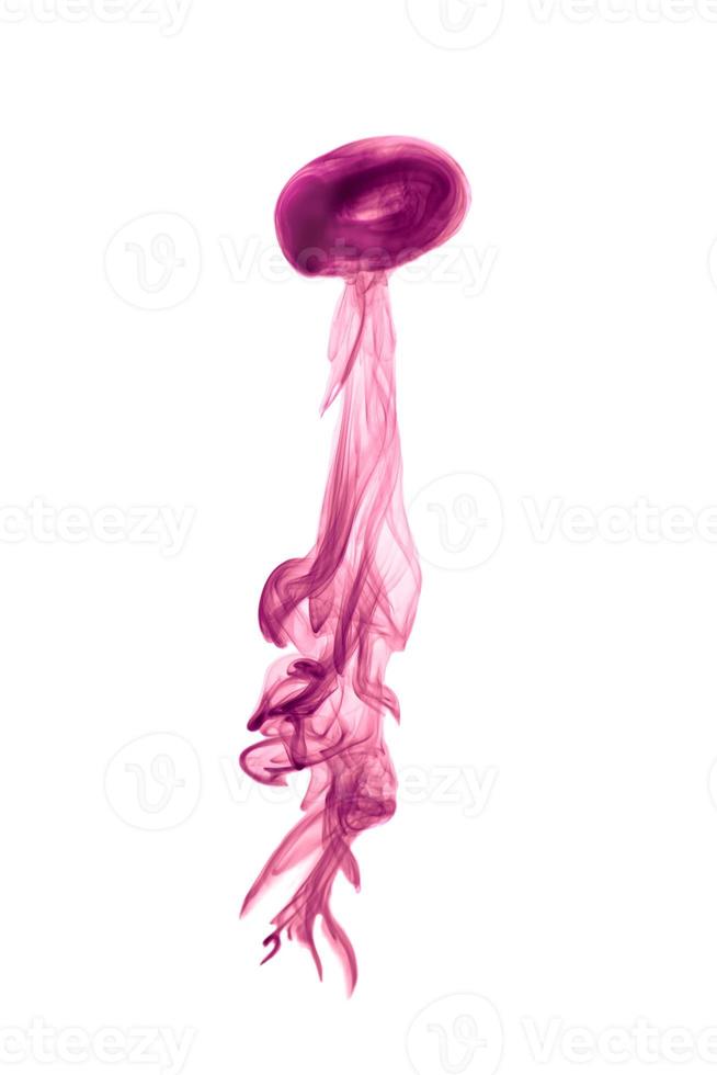 Rauchquallen, Medusa-Hintergrund für Kunstdesign oder Muster, abstrakte farbige Rauchwelle, echtes Foto. foto