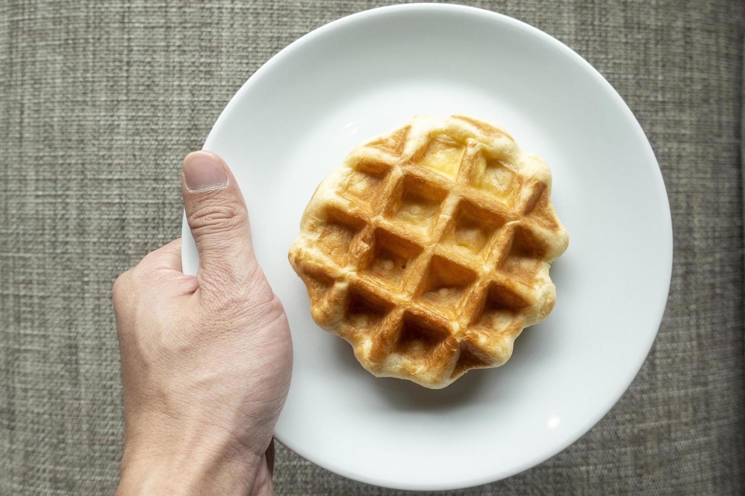 Waffel im Teller foto