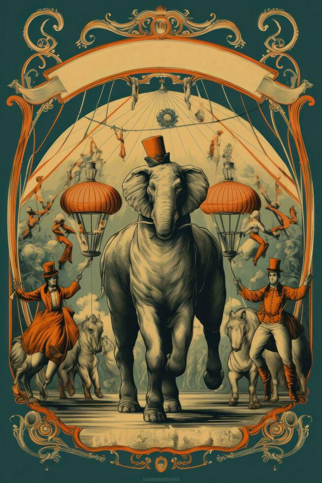 Jahrgang Zirkus Poster foto