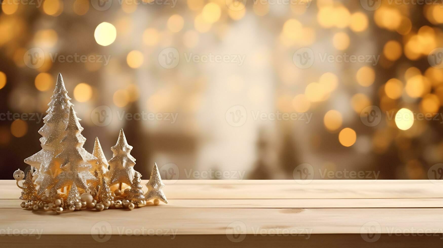 festlich Weihnachten Attrappe, Lehrmodell, Simulation Banner leeren Weiß Tabelle oben mit warm Leben Zimmer Dekor und Schnee Urlaub Hintergrund foto