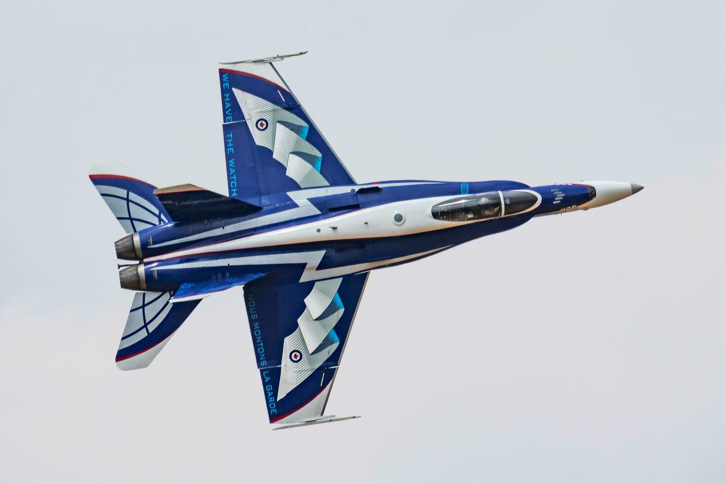 königlich kanadisch Luft Macht cf-18 Hornisse 188776 Kämpfer Jet Anzeige beim riat königlich International Luft tätowieren 2018 Flugschau foto