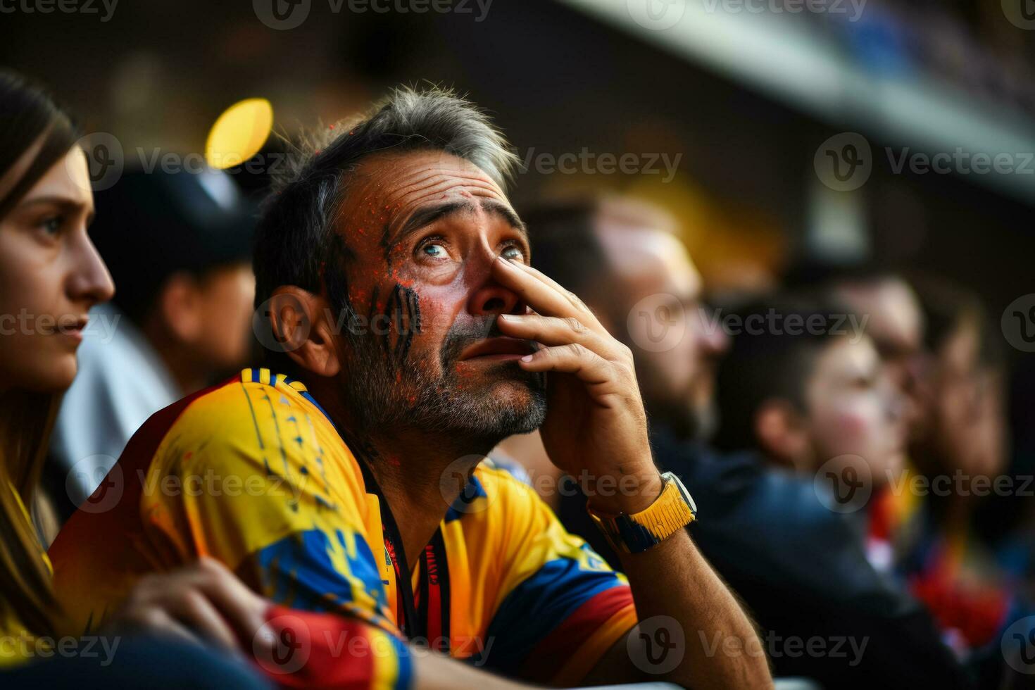 traurig ecuadorianisch Fußball Fans foto