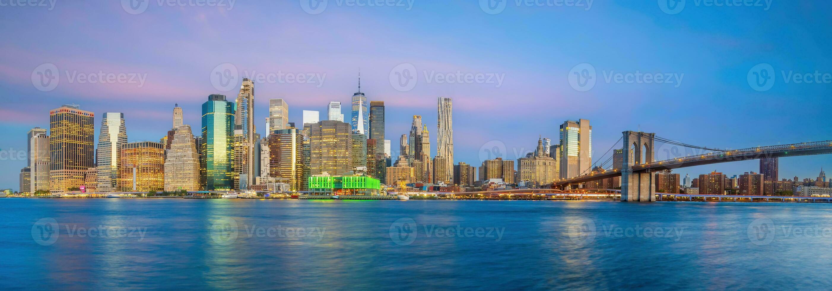 Manhattans Horizont, Stadtbild von Neu York Stadt foto