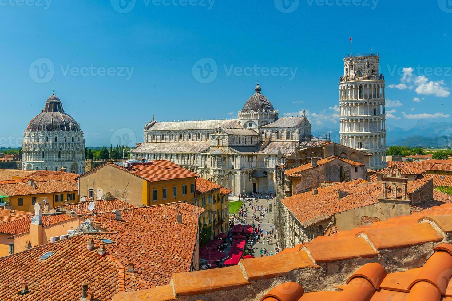 das berühmt gelehnt Turm im Pisa, Italien foto