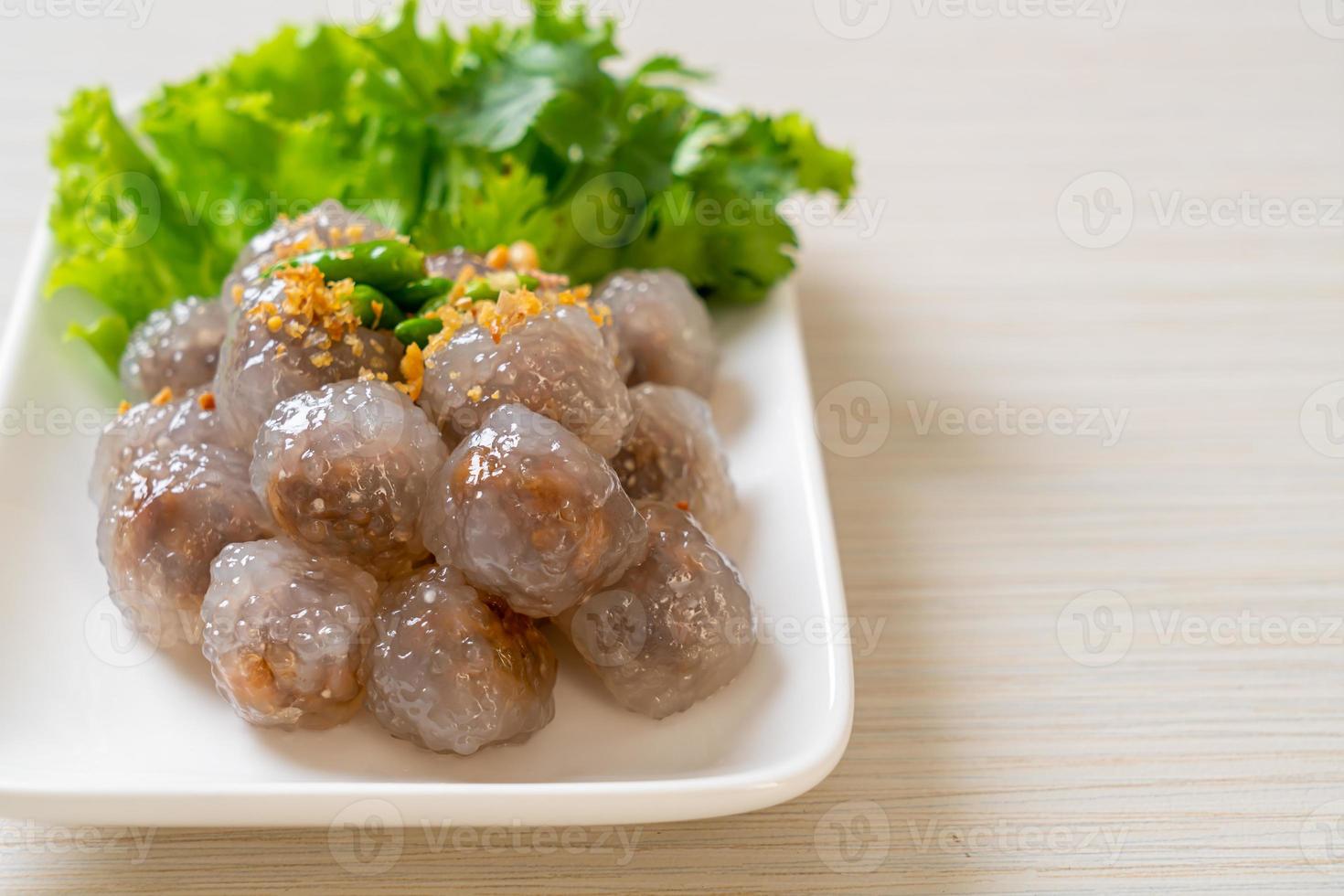 gedämpfte Tapioka-Knödel mit Schweinefleisch foto