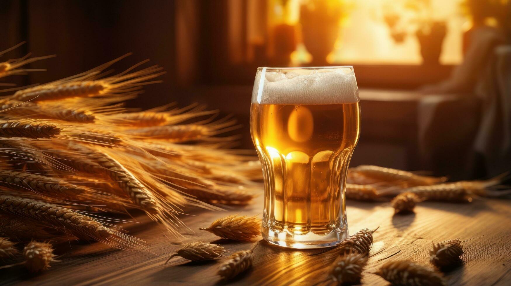 Bier und Korn Hintergrund foto