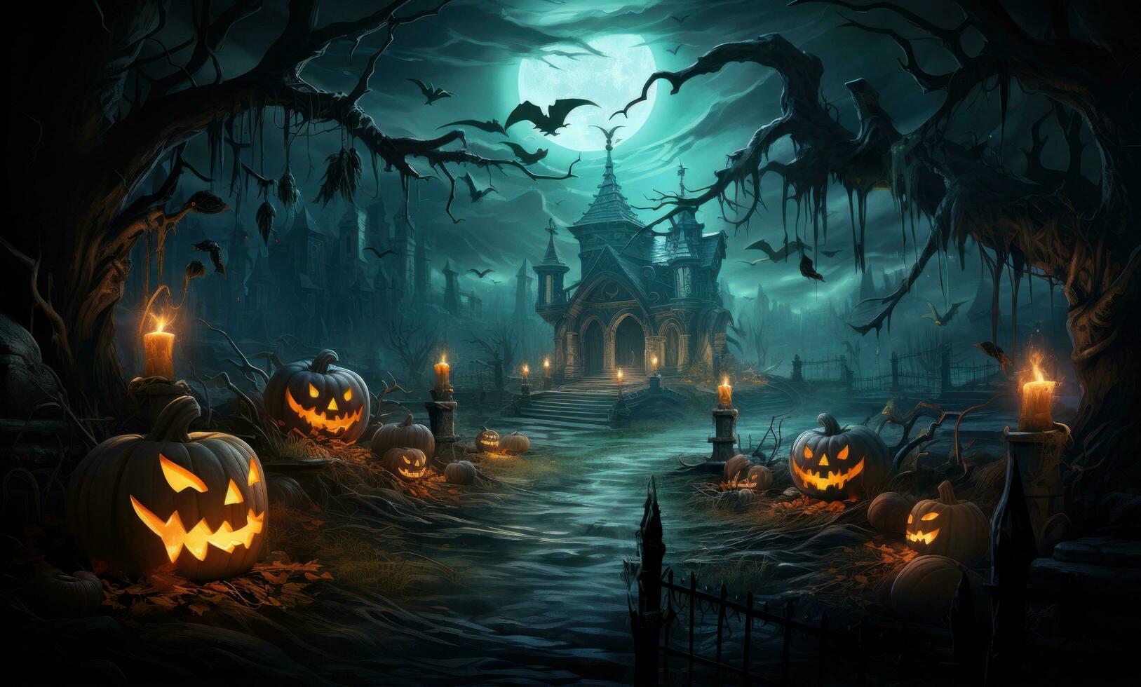 gruseliger Halloween-Hintergrund foto