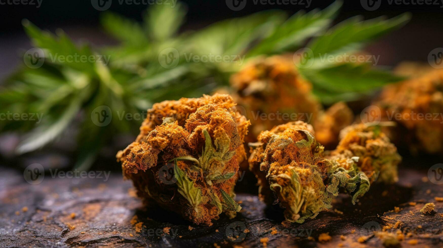 trocken Cannabis Orange Knospe generativ ai foto