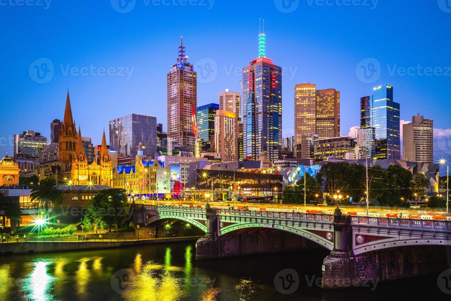 Skyline von Melbourne in Victoria, Australien? foto