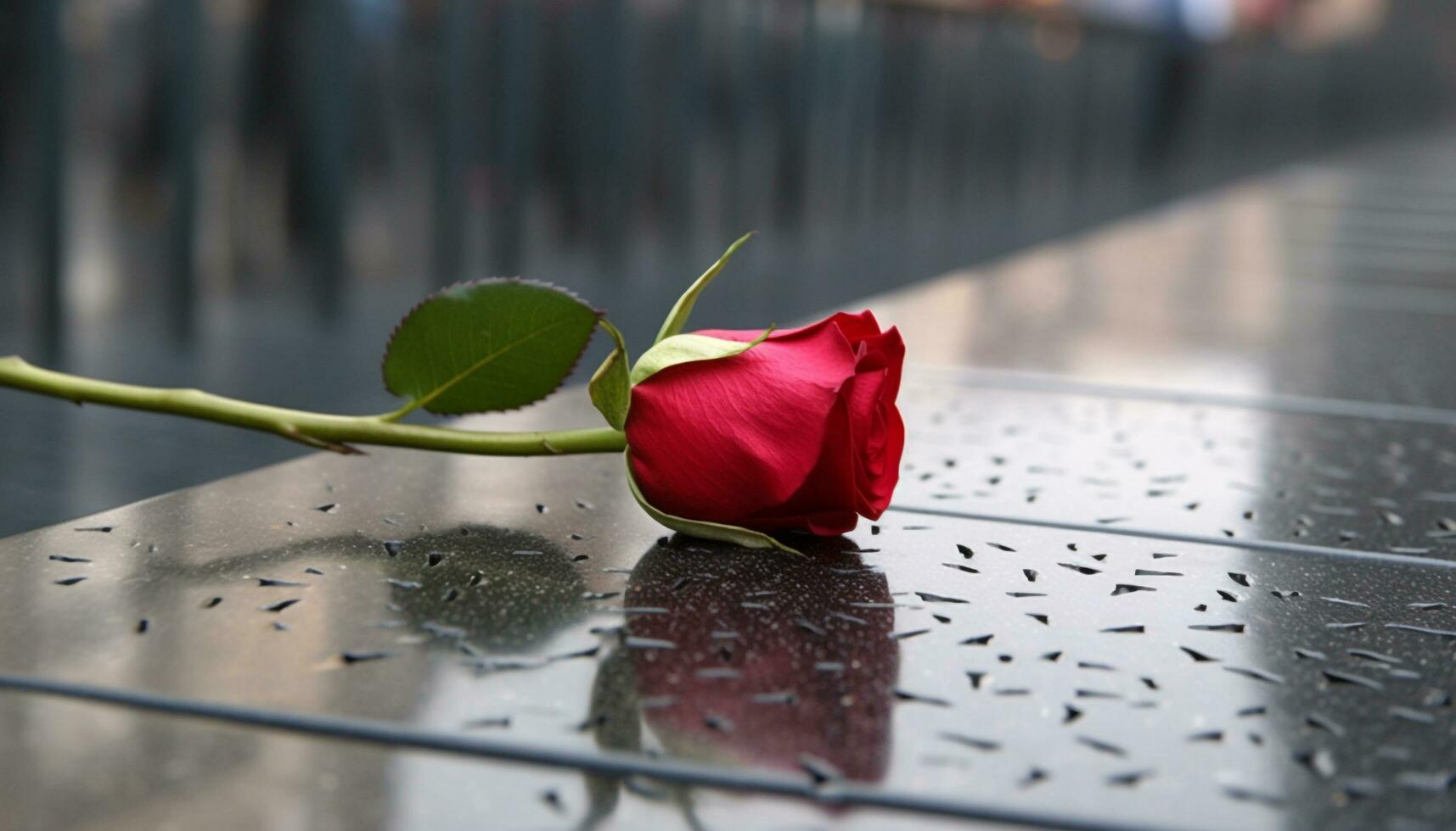 Frische und Schönheit im Natur ein Single Blume Romantik generiert durch ai foto