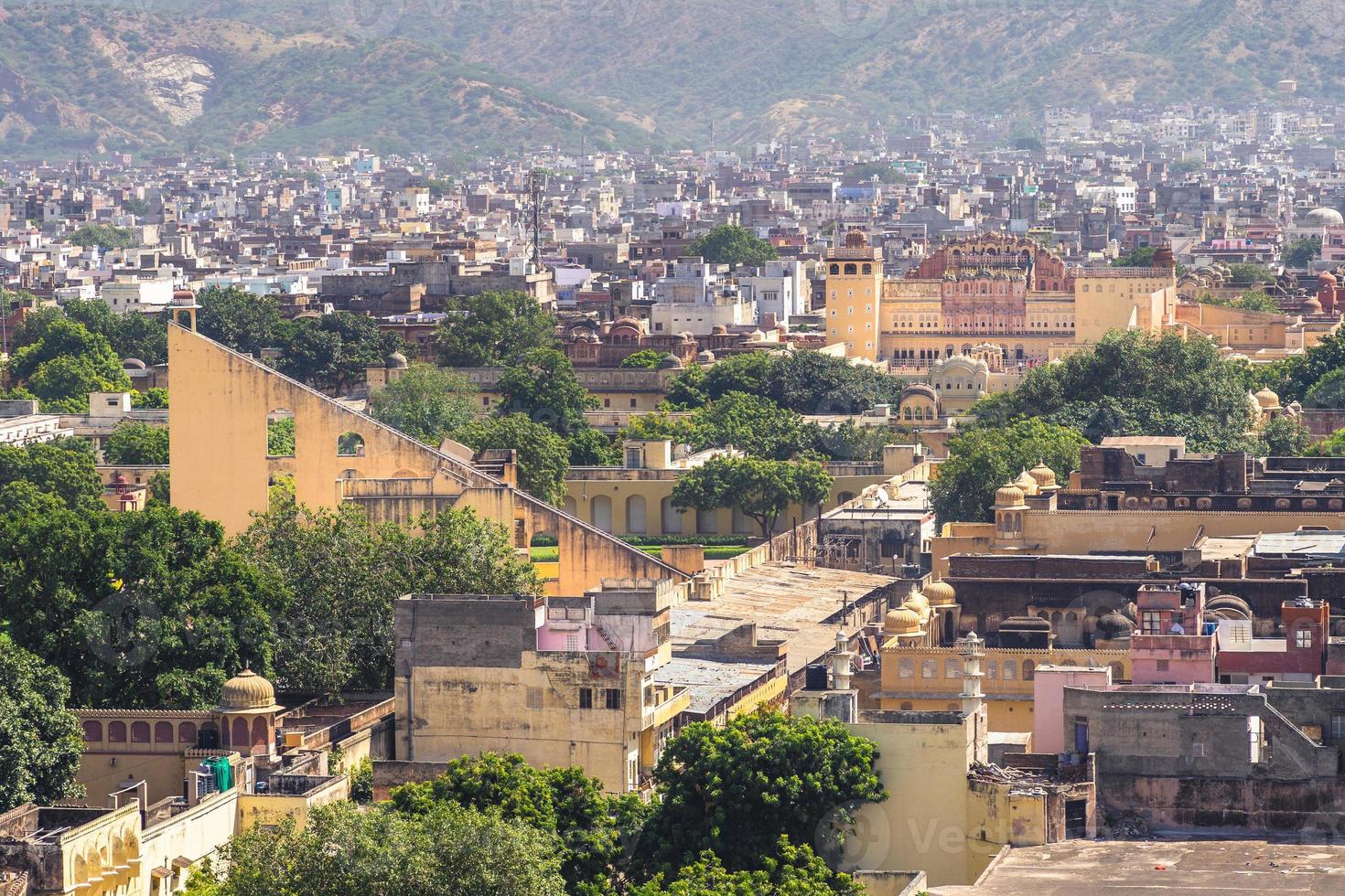 Luftaufnahme von Jaipur in Indien foto