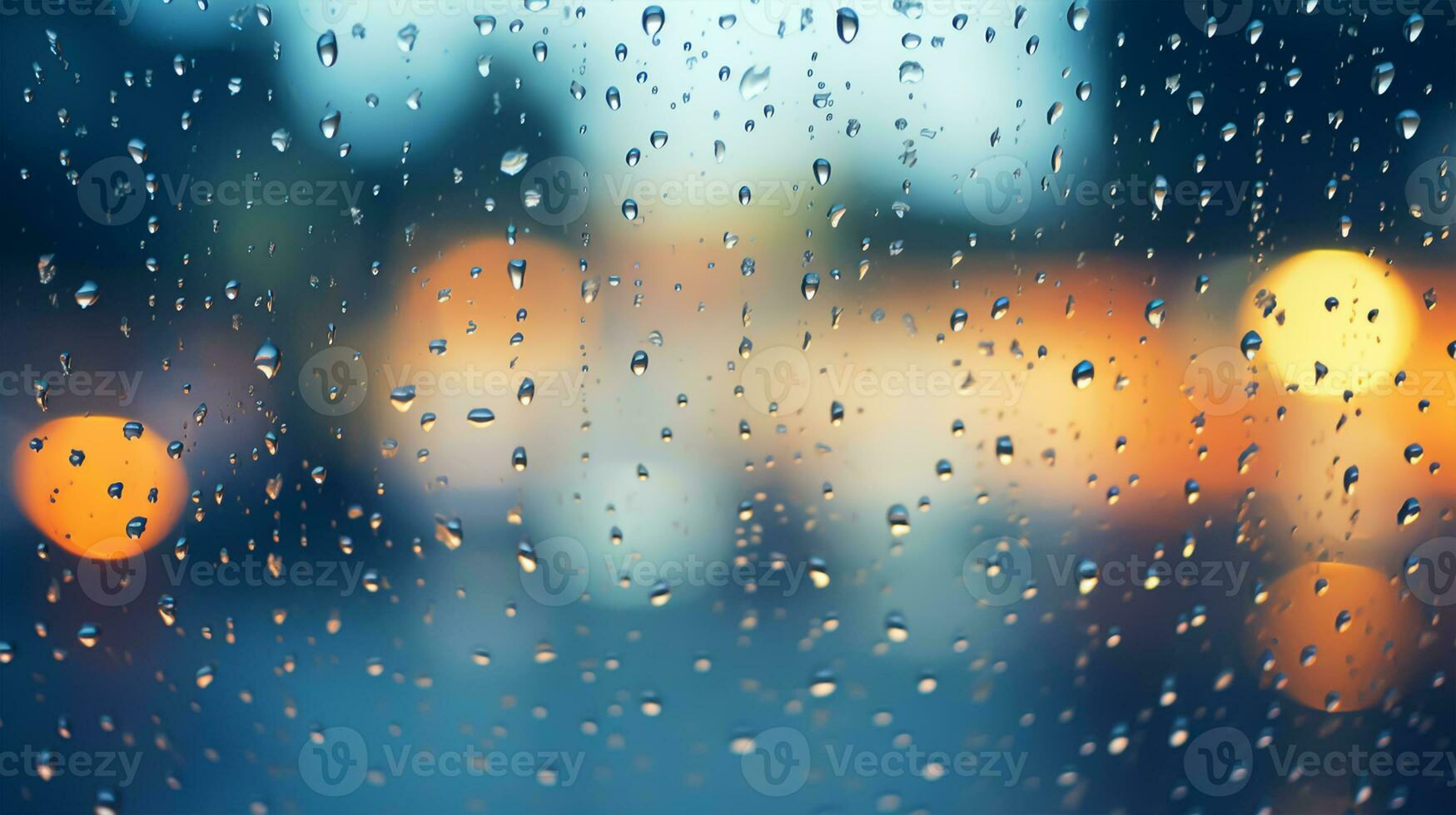 Regentropfen auf das Glas, abstrakt Hintergrund, Tropfen von Wasser auf das Glas foto