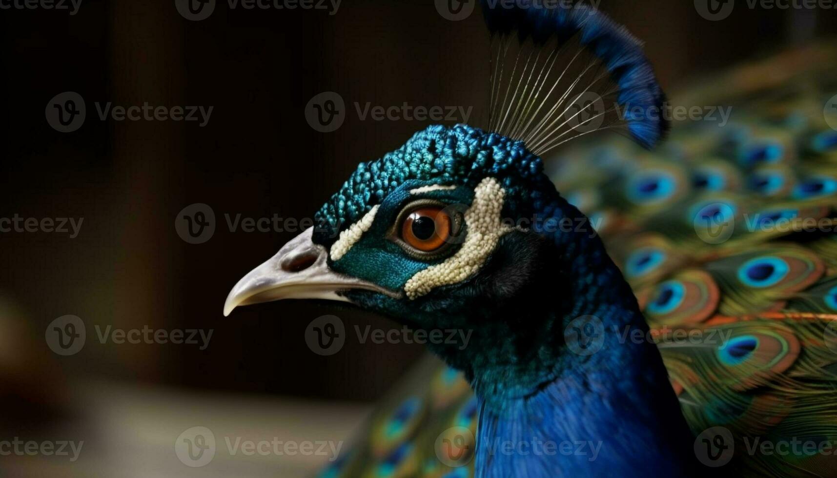 majestätisch Pfau Anzeigen beschwingt Farben, präsentieren Natur Schönheit und Eleganz generiert durch ai foto