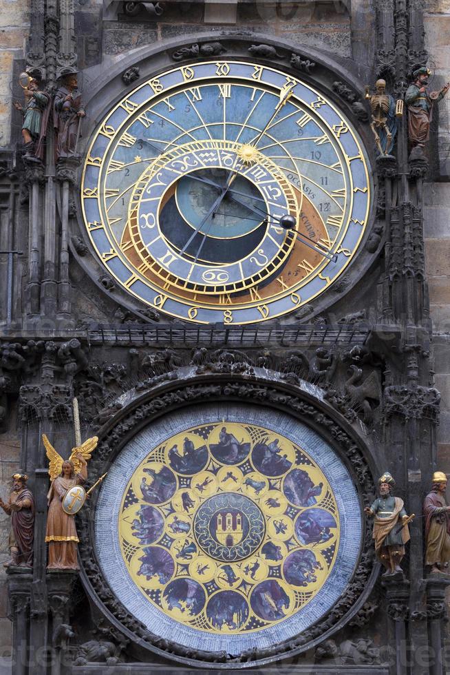 astronomische uhr an der wand des alten rathauses prag, tschechien foto