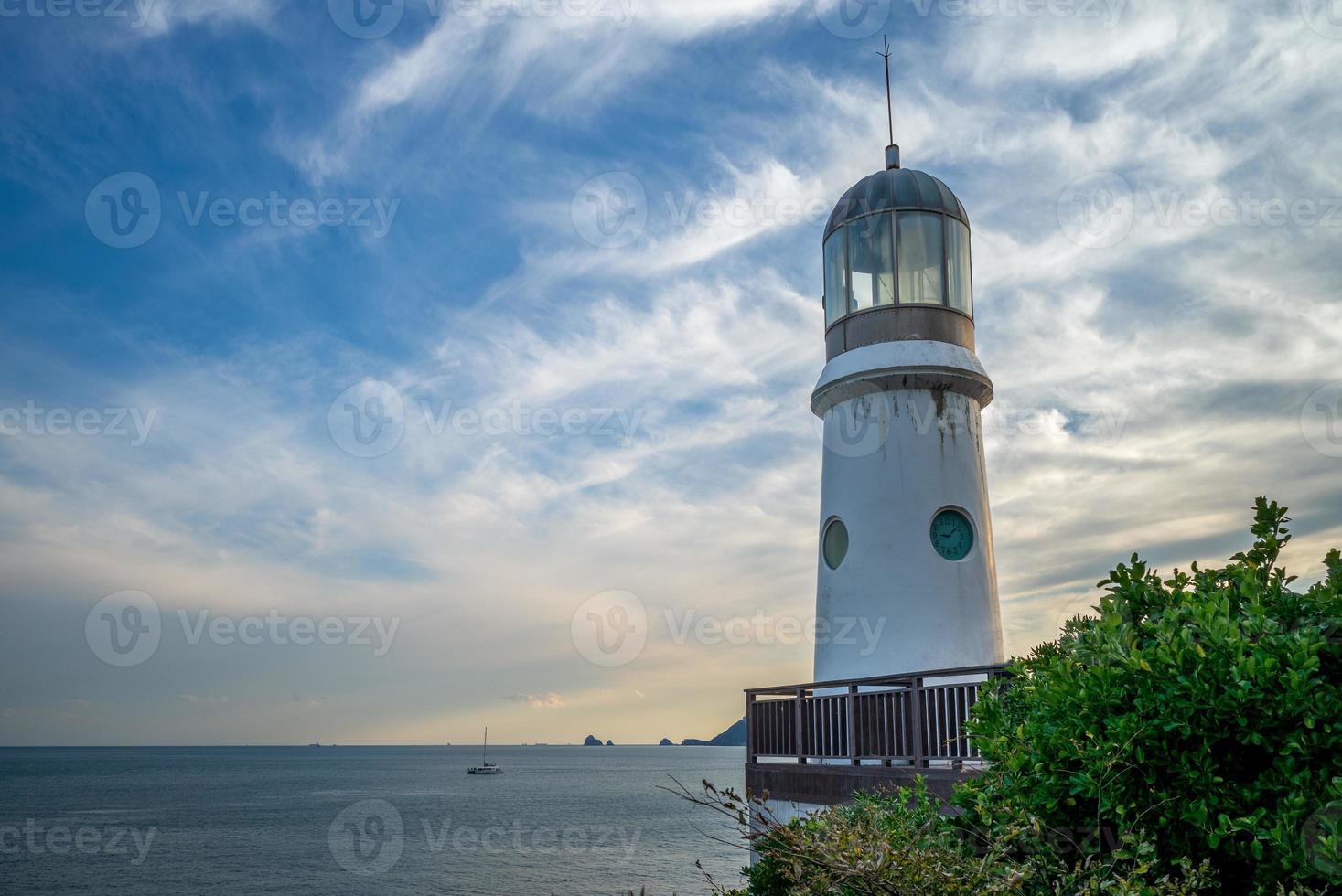 Leuchtturm auf der Insel Haeundae Dongbaekseom in Busan in Südkorea foto