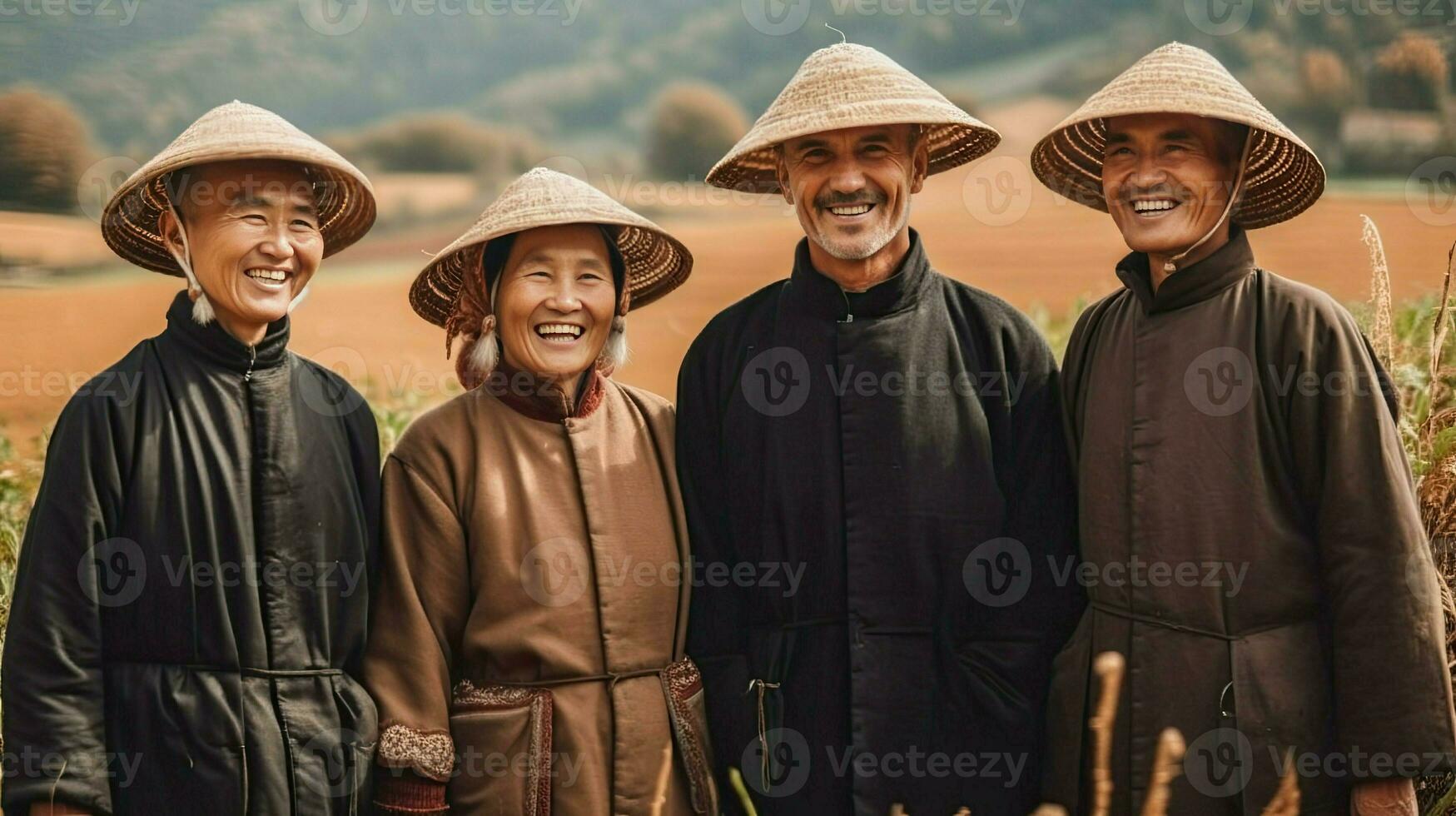 Menschen mit ihr traditionell Kleider ai generativ foto