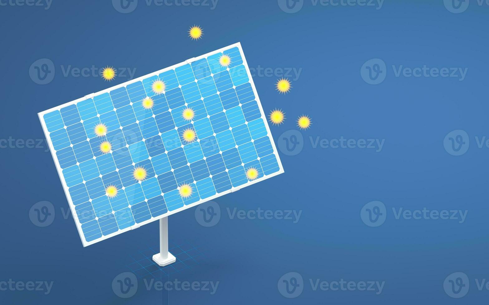 Solar- Tafel, Solar- Energie, 3d Wiedergabe. foto