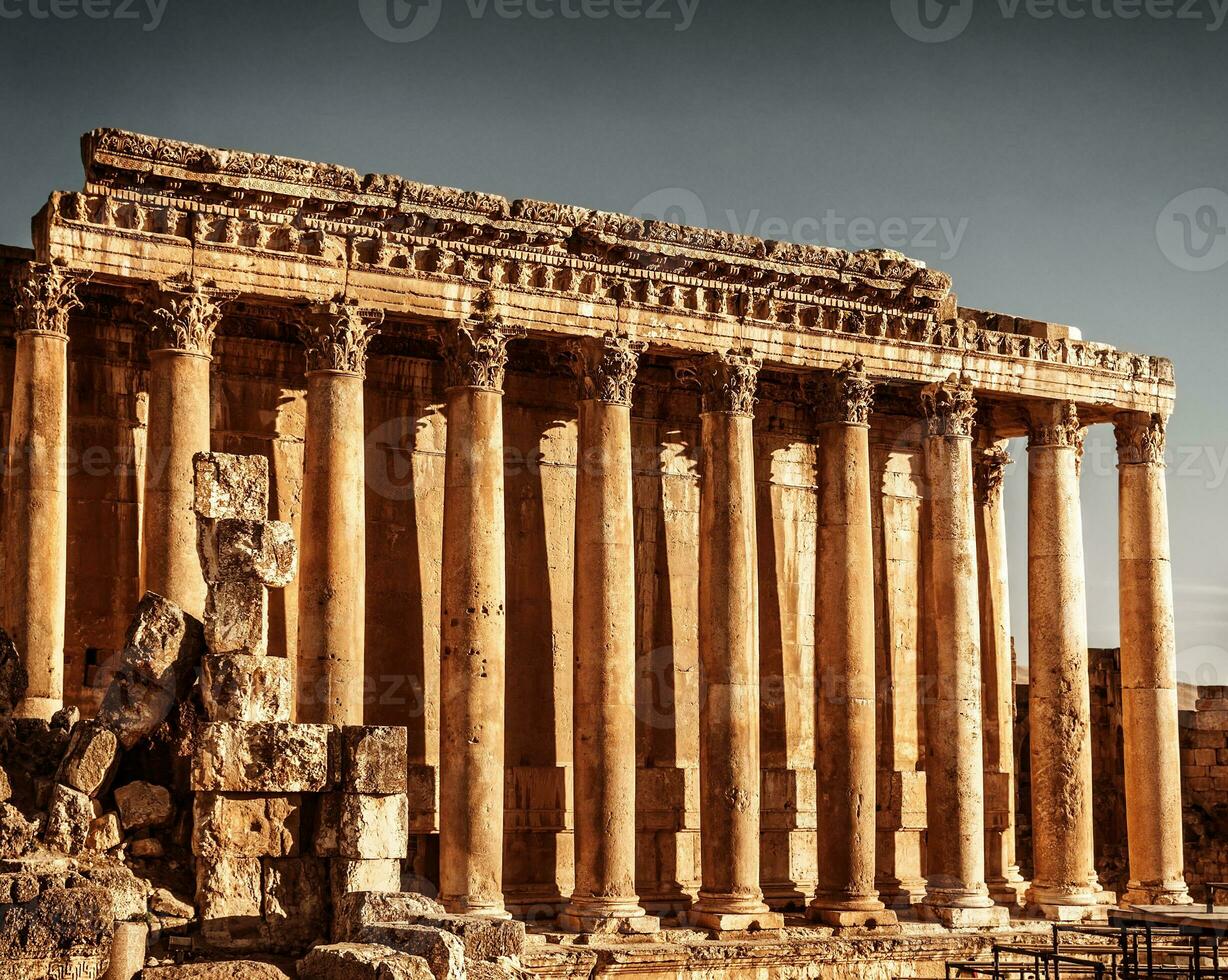 Jupiters Tempel, Baalbek, Libanon foto