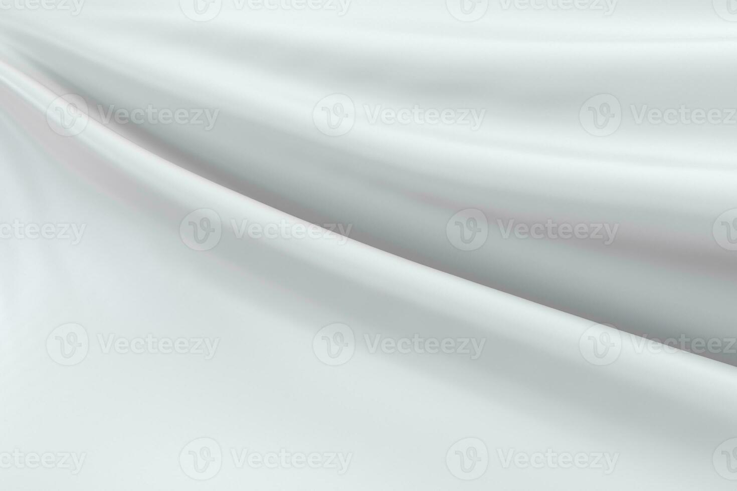 fließend Weiß Tuch, Weiß Hintergrund, 3d Wiedergabe. foto