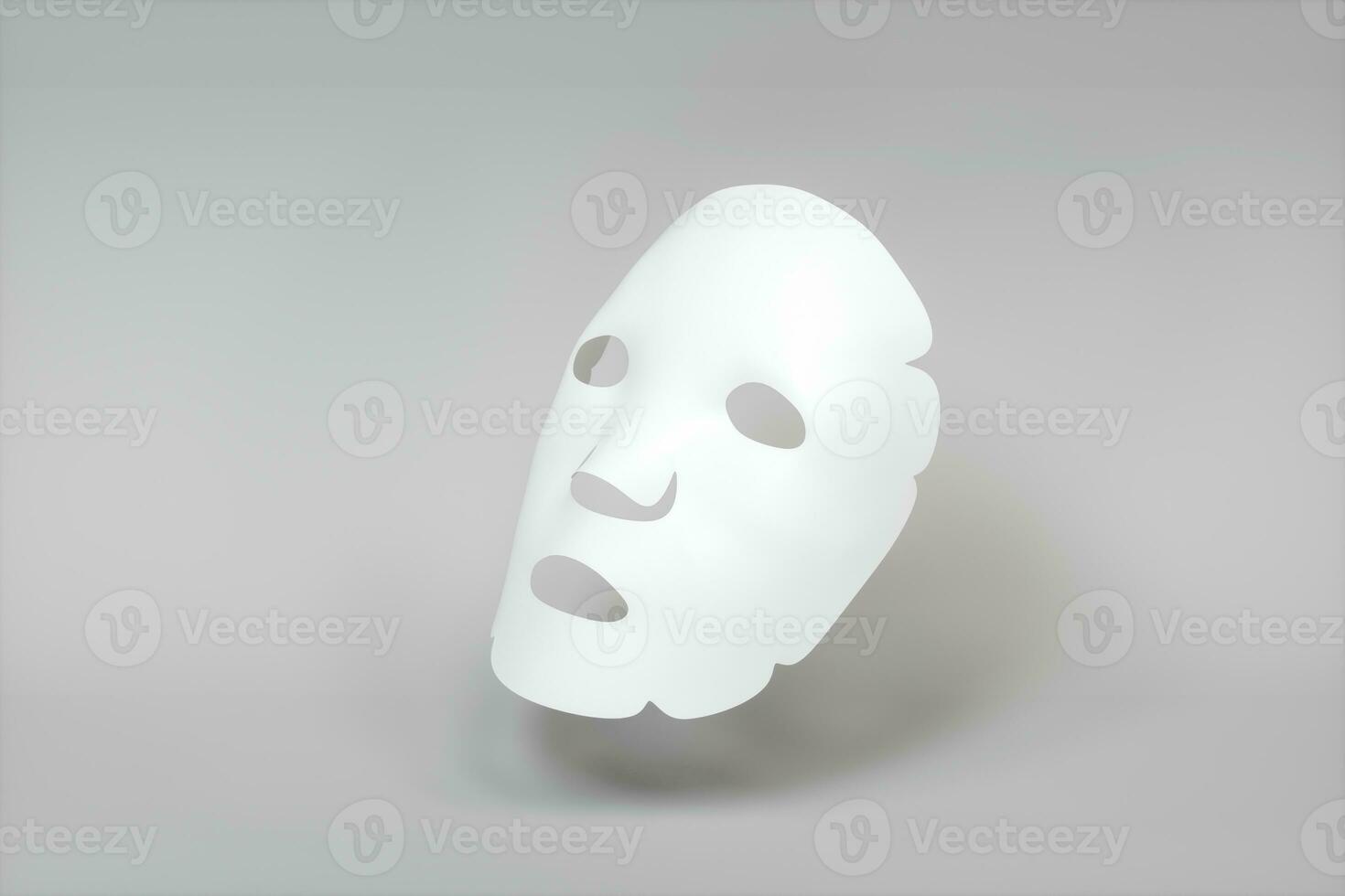 Weiß Maske, Haut Pflege Konzept, 3d Rendern foto