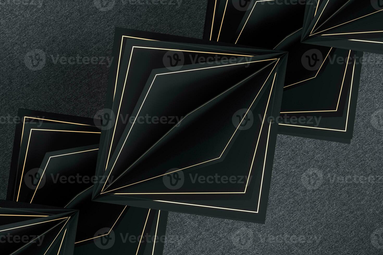 geometrisch Hintergrund mit kubisch Papier Quadrate, 3d Wiedergabe. foto