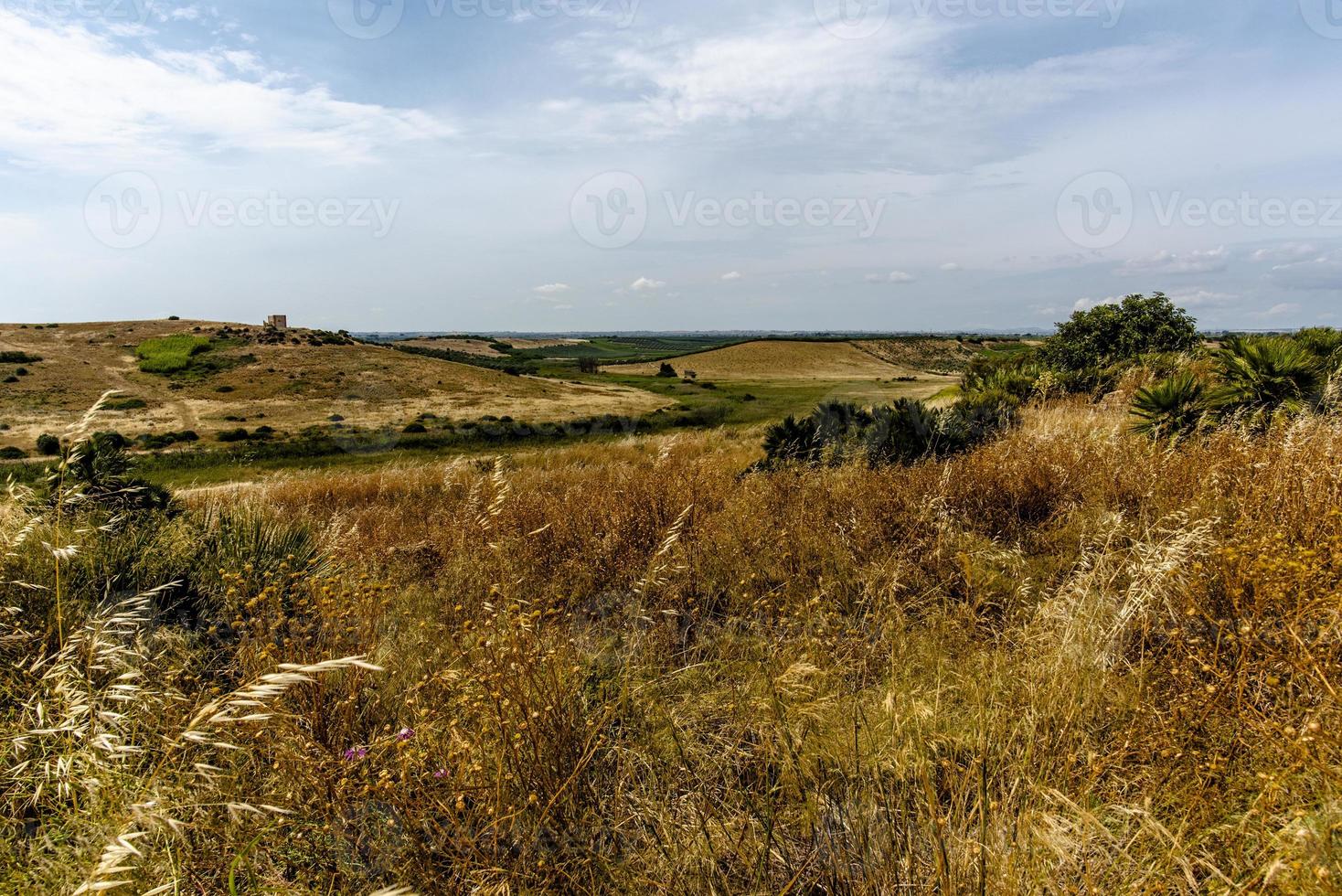 Landschaft bei Selinunte in Sizilien, Italien foto