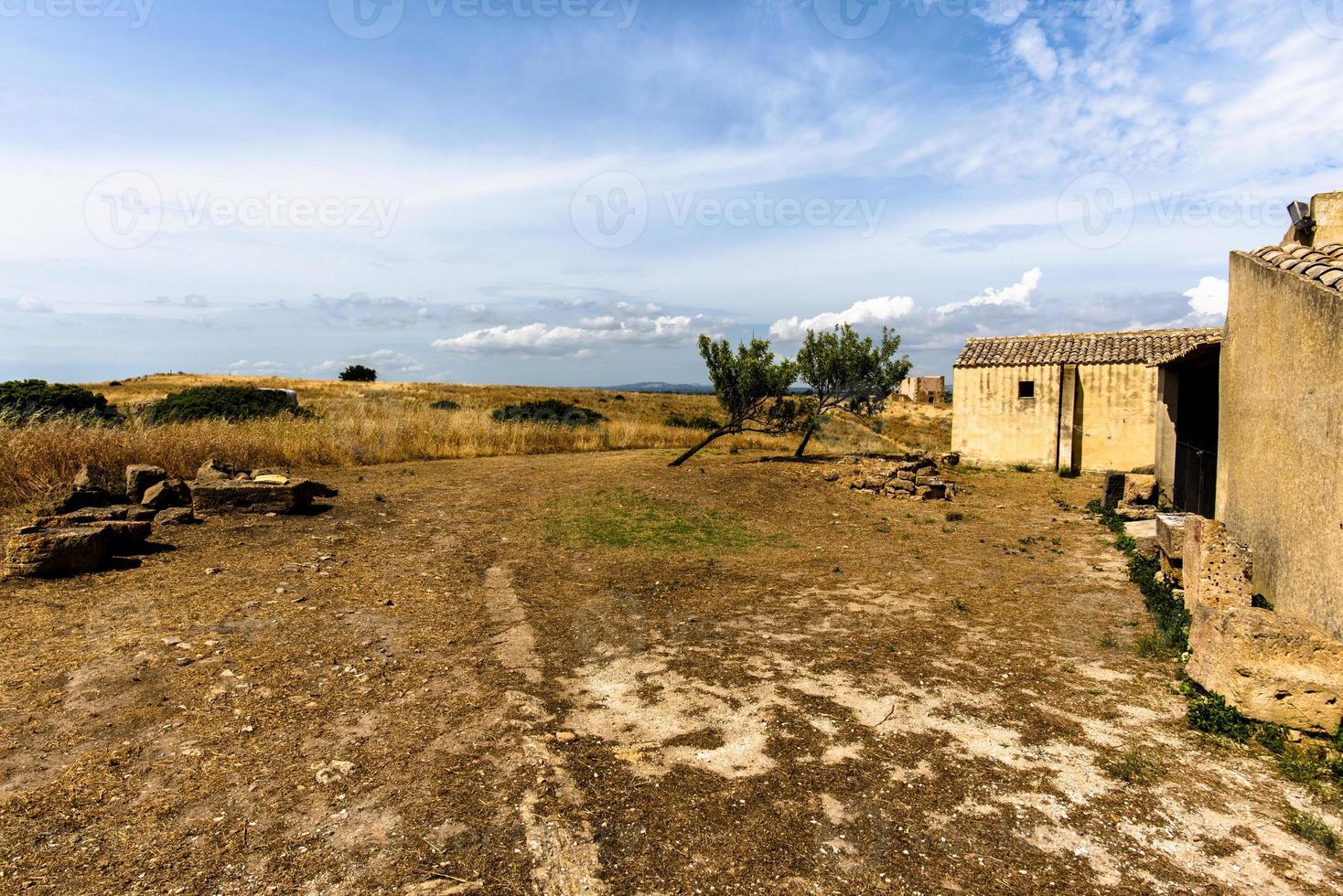 Landschaft bei Selinunte in Sizilien, Italien foto