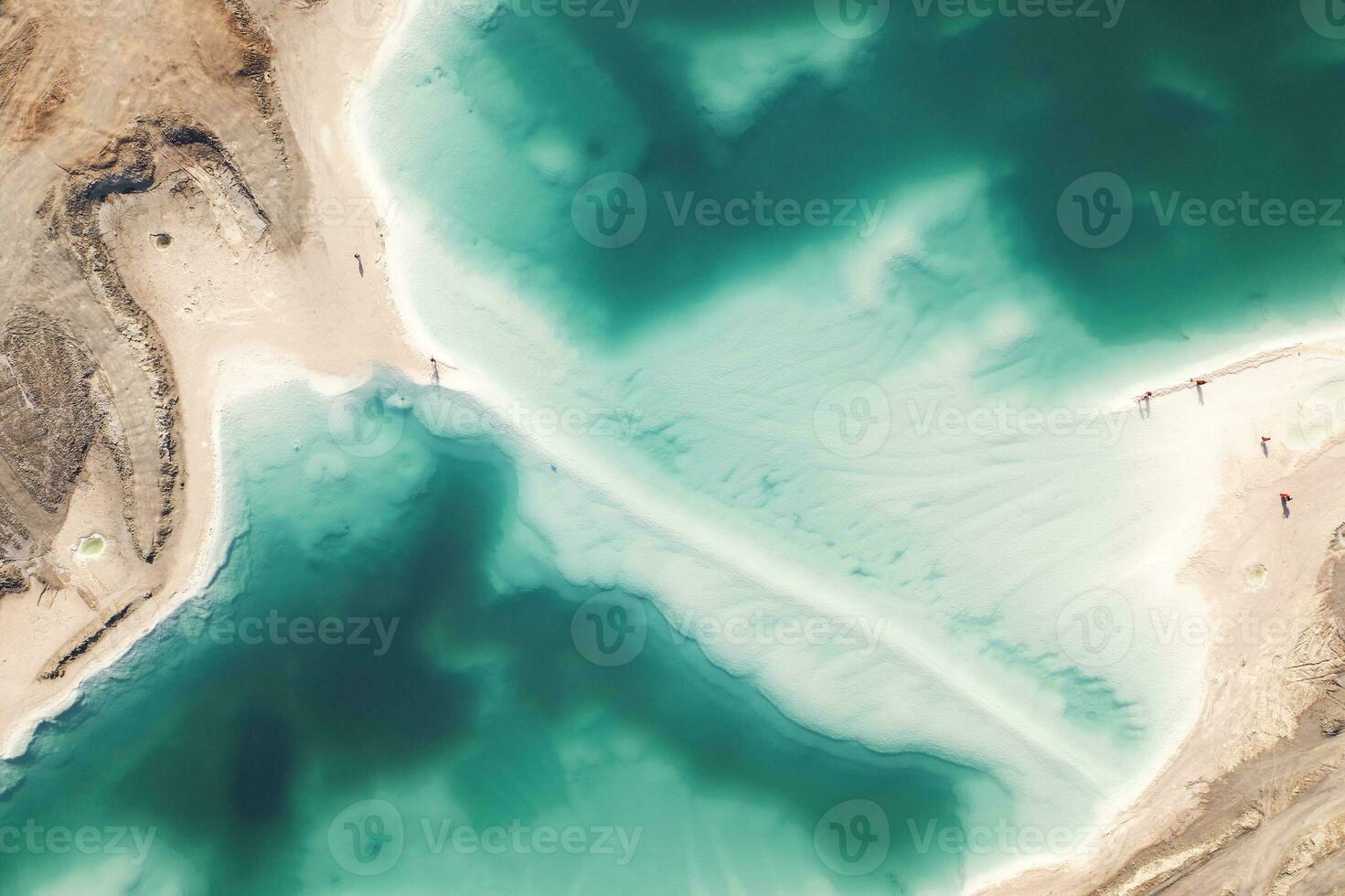 Antenne von Salz- Seen, natürlich Landschaft im qinghai, China. foto