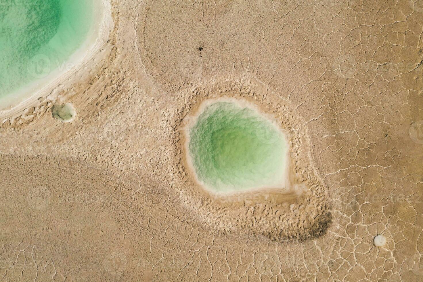 Antenne von Salz- Seen, natürlich Landschaft im qinghai, China. foto