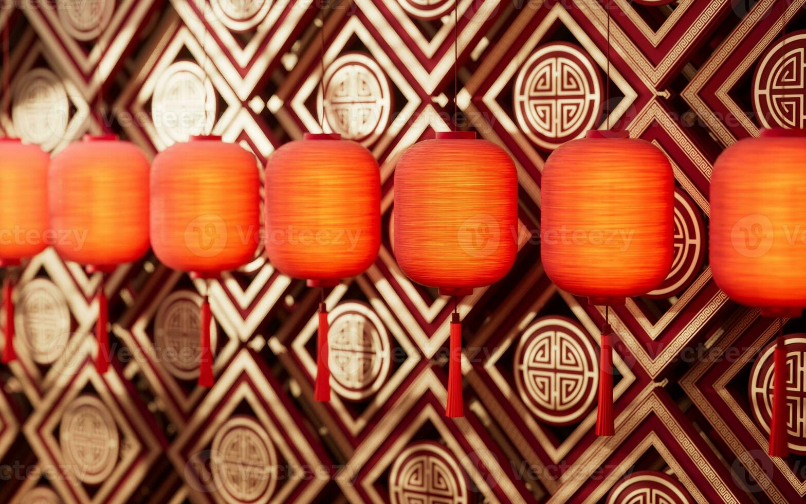 Muster mit Chinesisch Stil Hintergrund, 3d Wiedergabe. foto