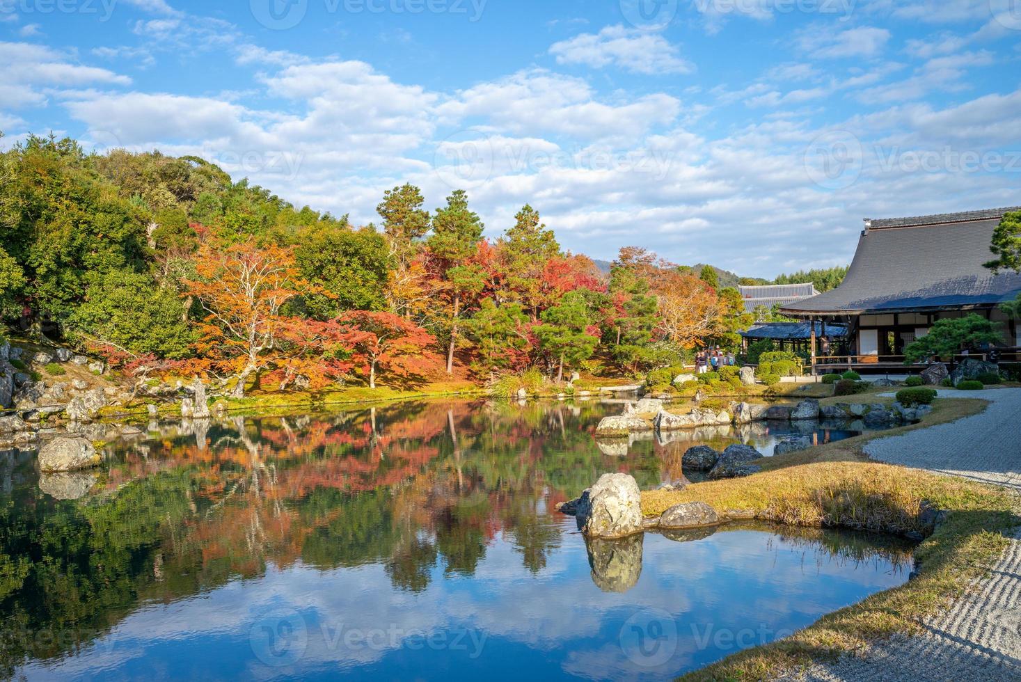 Sogenchi Teien im Tenryuji-Tempel, Arashiyama, Kyoto, Japan foto