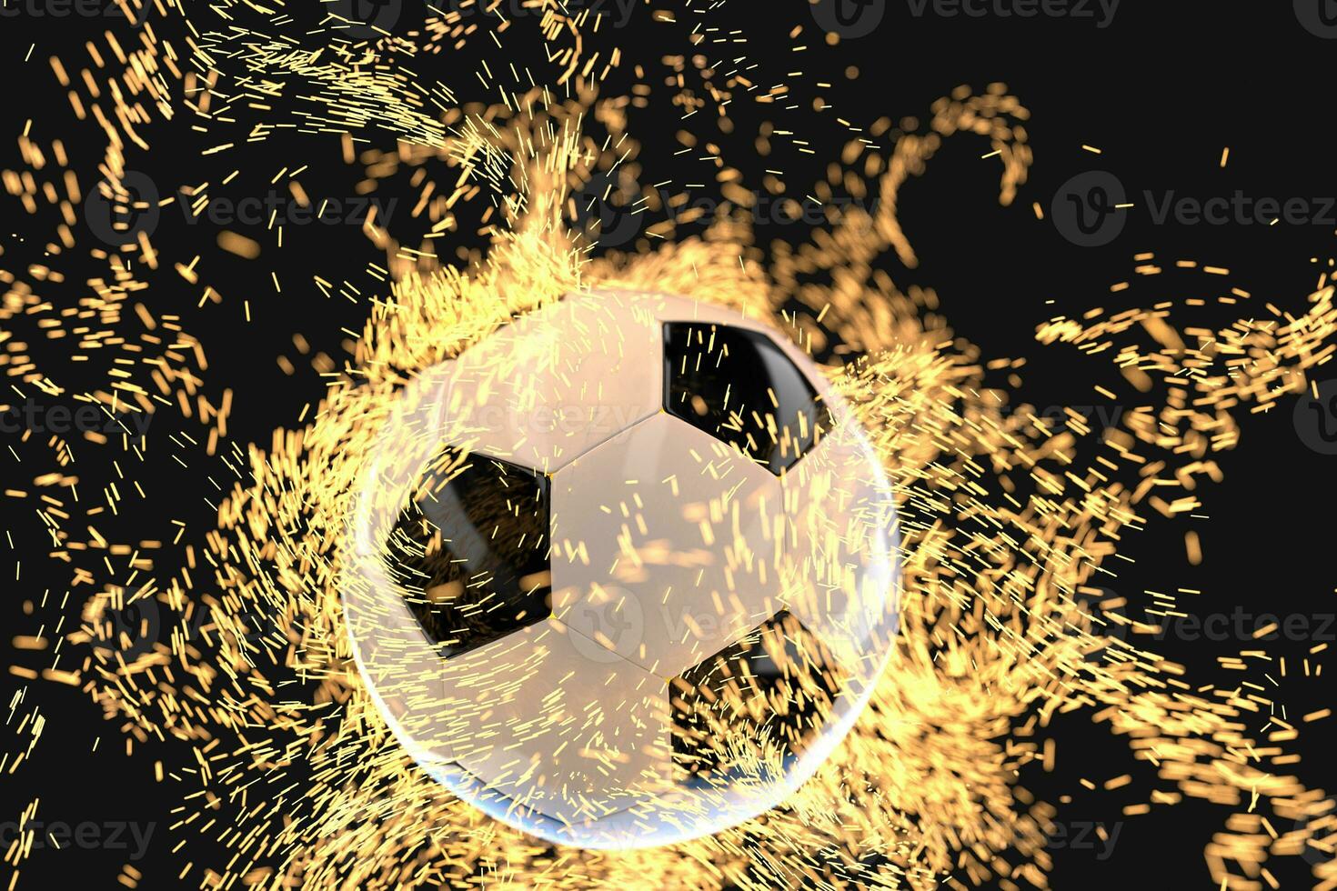 Verbrennung Fußball mit dunkel Hintergrund, 3d Wiedergabe. foto