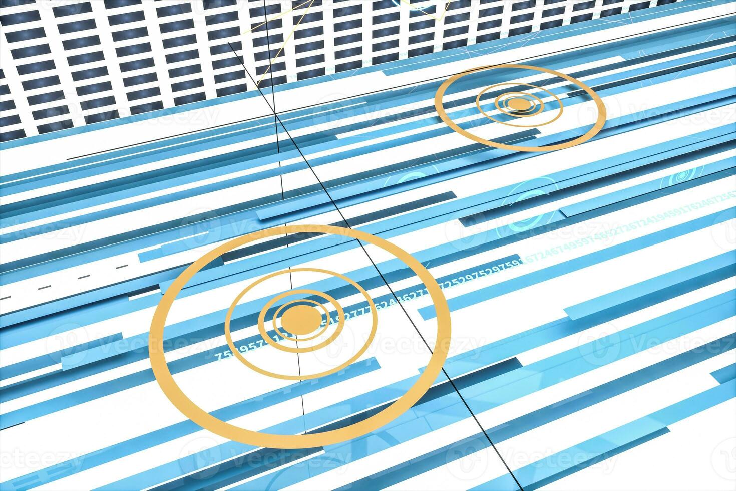 fluoreszierend Hintergrund, Geometrie von Daten, 3d Wiedergabe. foto