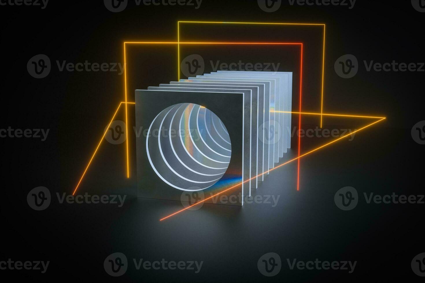 3d Wiedergabe, Staub Felsen Tunnel Konstruktion, mysteriös Hintergrund foto