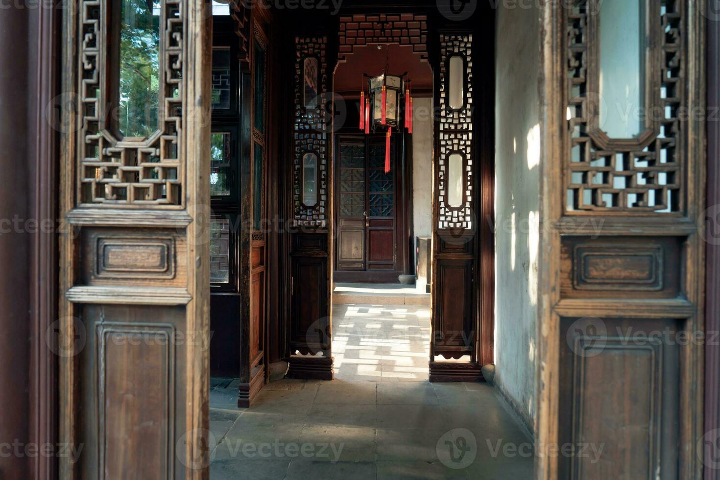 das Herbst im das traditionell Park im China foto