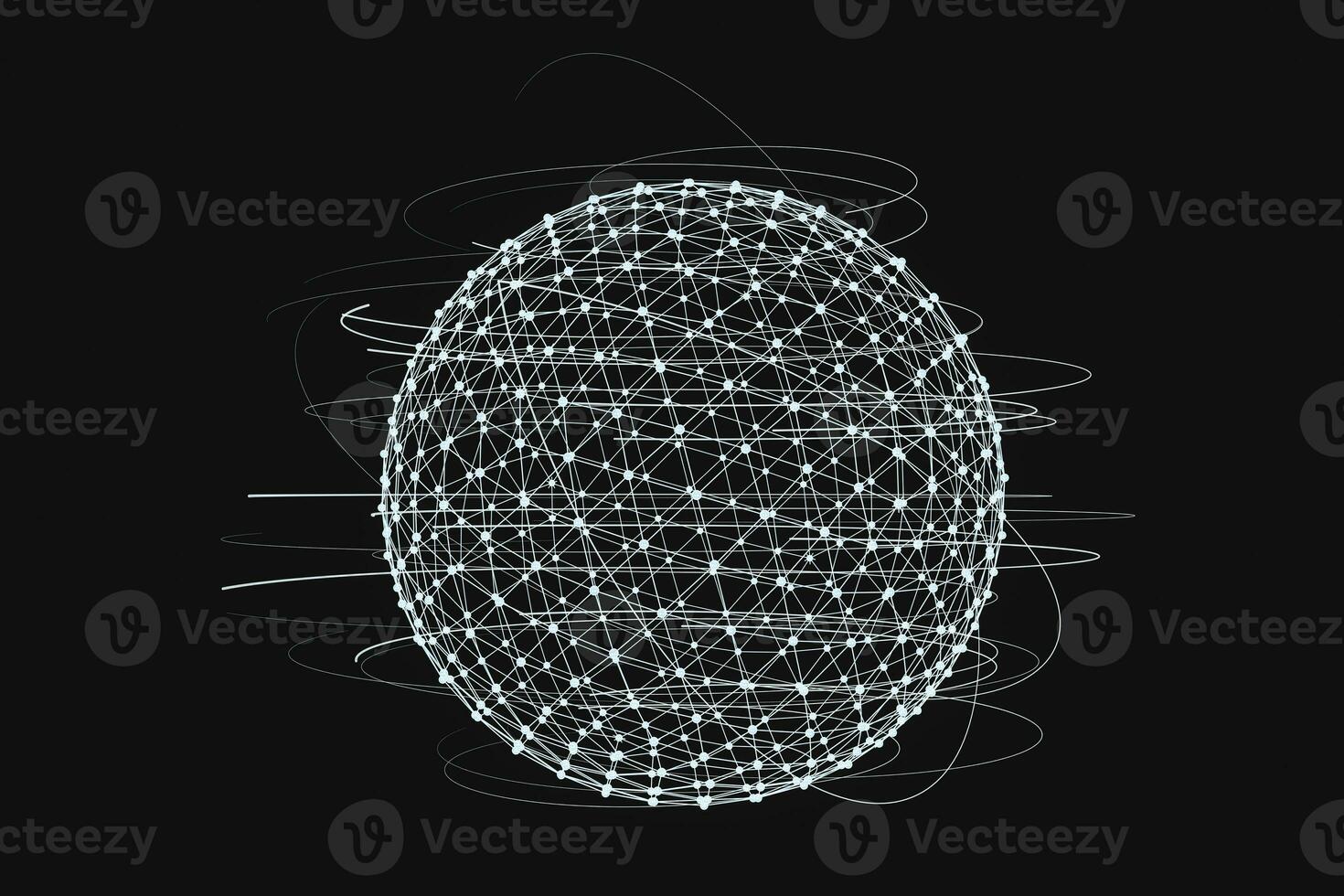 3d Wiedergabe, global Linien und Dreieck Formen foto