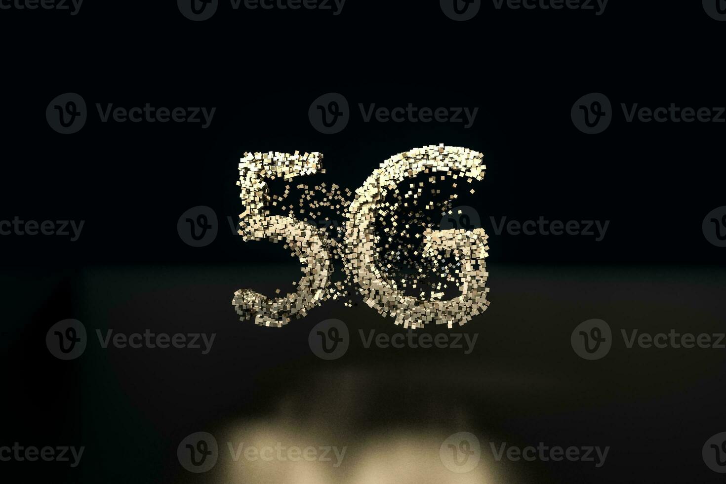 5g Schriftart Design, 3d Rendern foto