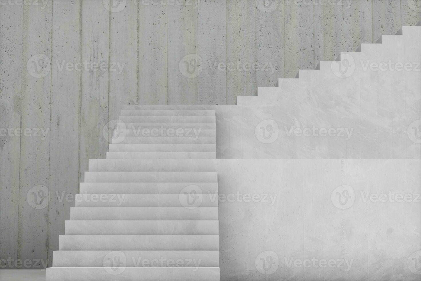 das Treppe im das Tageslicht mit Weiß Hintergrund, 3d Wiedergabe. foto